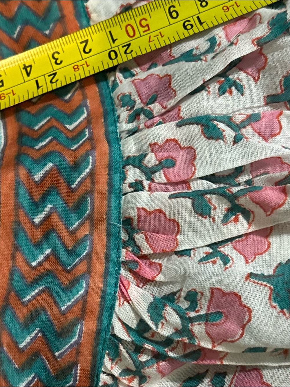 Oliphant Mini Dress Small Floral Block Print Balloon Sleeve Lined Boho LN - Picture 10 of 10